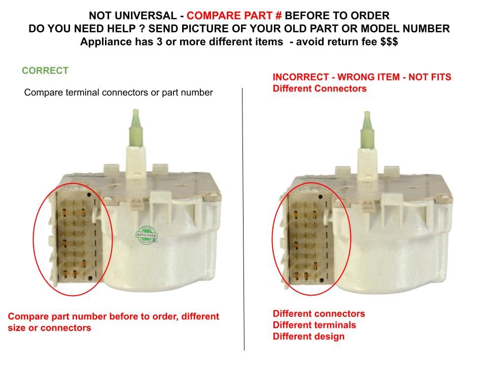 WP3948852 CKD948852X compatible with Whirlpool Washer Timer Control fits old number WP3948852