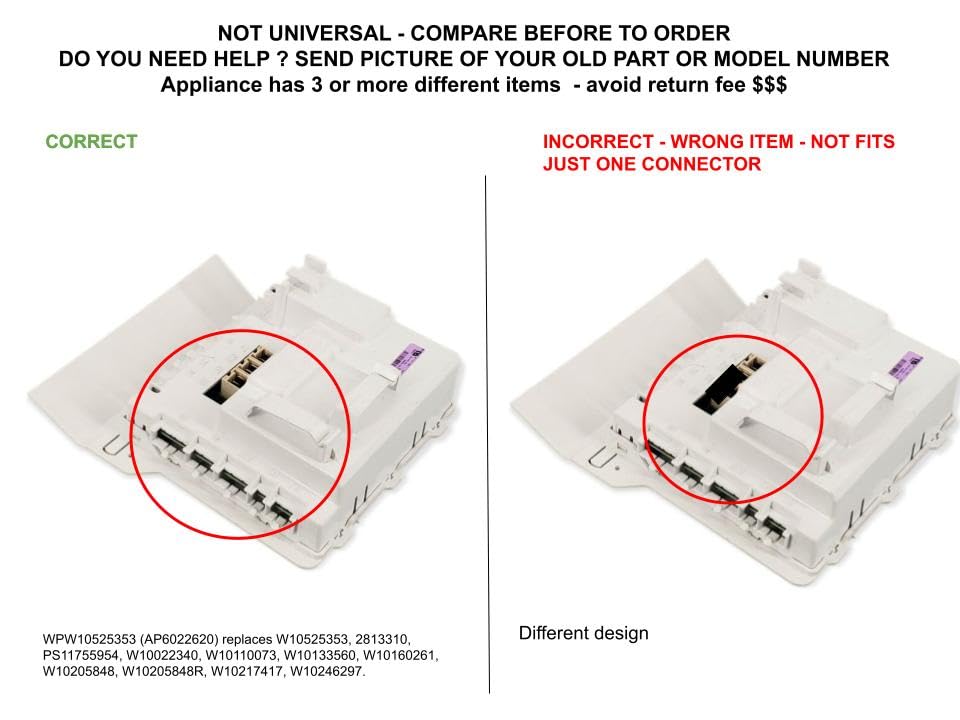 PS11755954-EAP11755954 CKD755954X compatible with U-line Washer Control Board fits old # PS11755954-EAP11755954