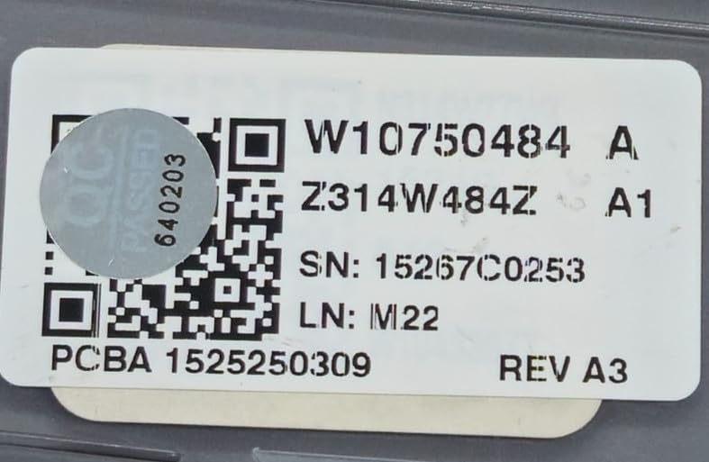 OEM Replacement for Whirlpool Washer Control Board Panel W10750484