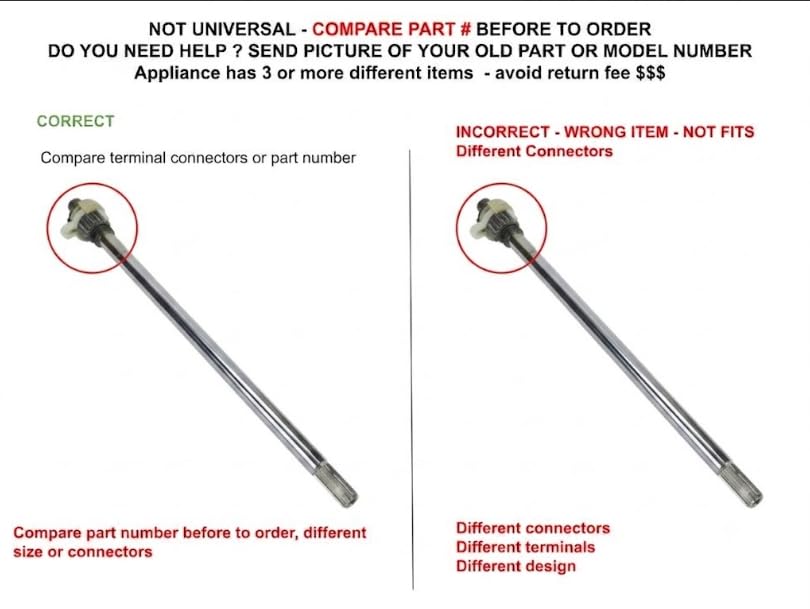 WP389387 CKD389387X compatible with Whirlpool Washer Agitator Drive Shaft fits old number WP389387