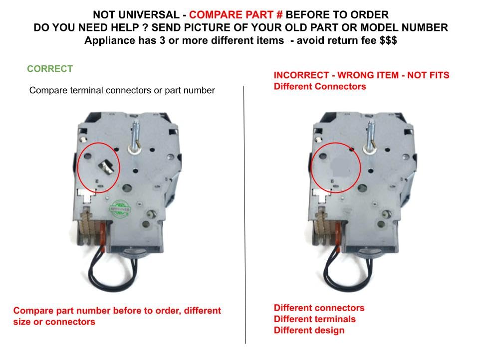 454682 AP6006245 EAP11739312 CKD001924X compatible with Maytag STACKED LAUNDRY- ELE Whirlpool Washer Timer Control fits old number 454682 AP6006245 EAP11739312