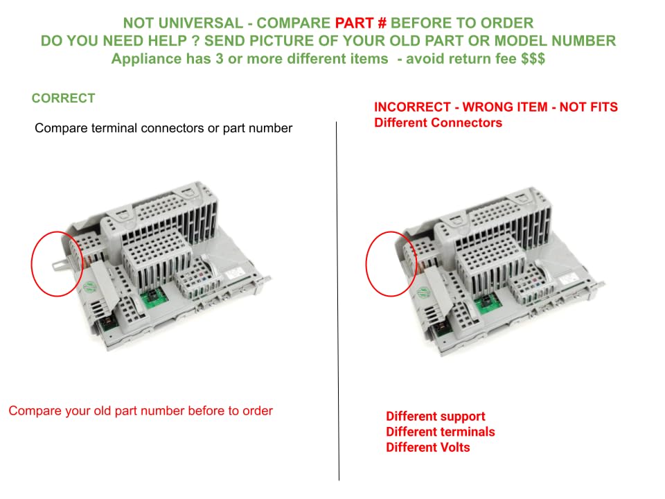 WPW10693600, 4461647 CKD461647X compatible with Whirlpool Washer Electronic Control Board fits old number WPW10693600, 4461647
