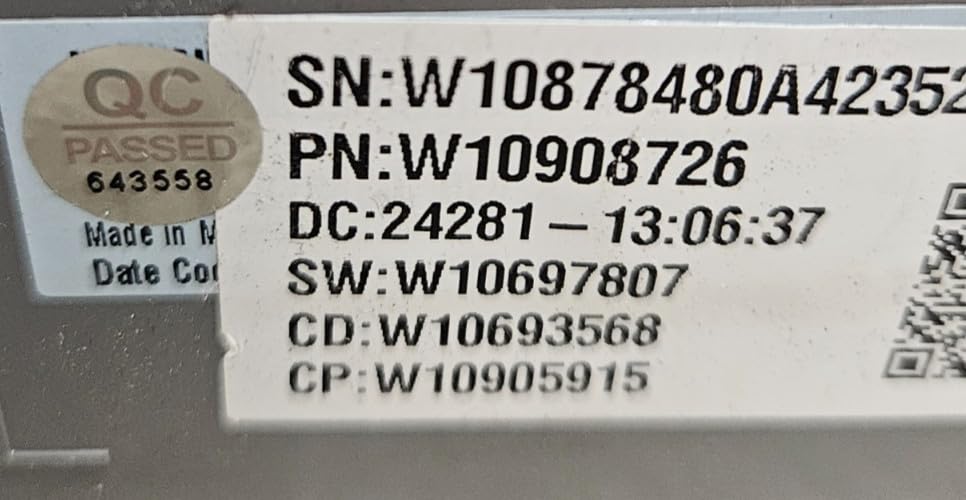 OEM Replacement for Whirlpool Washer Control W10908726