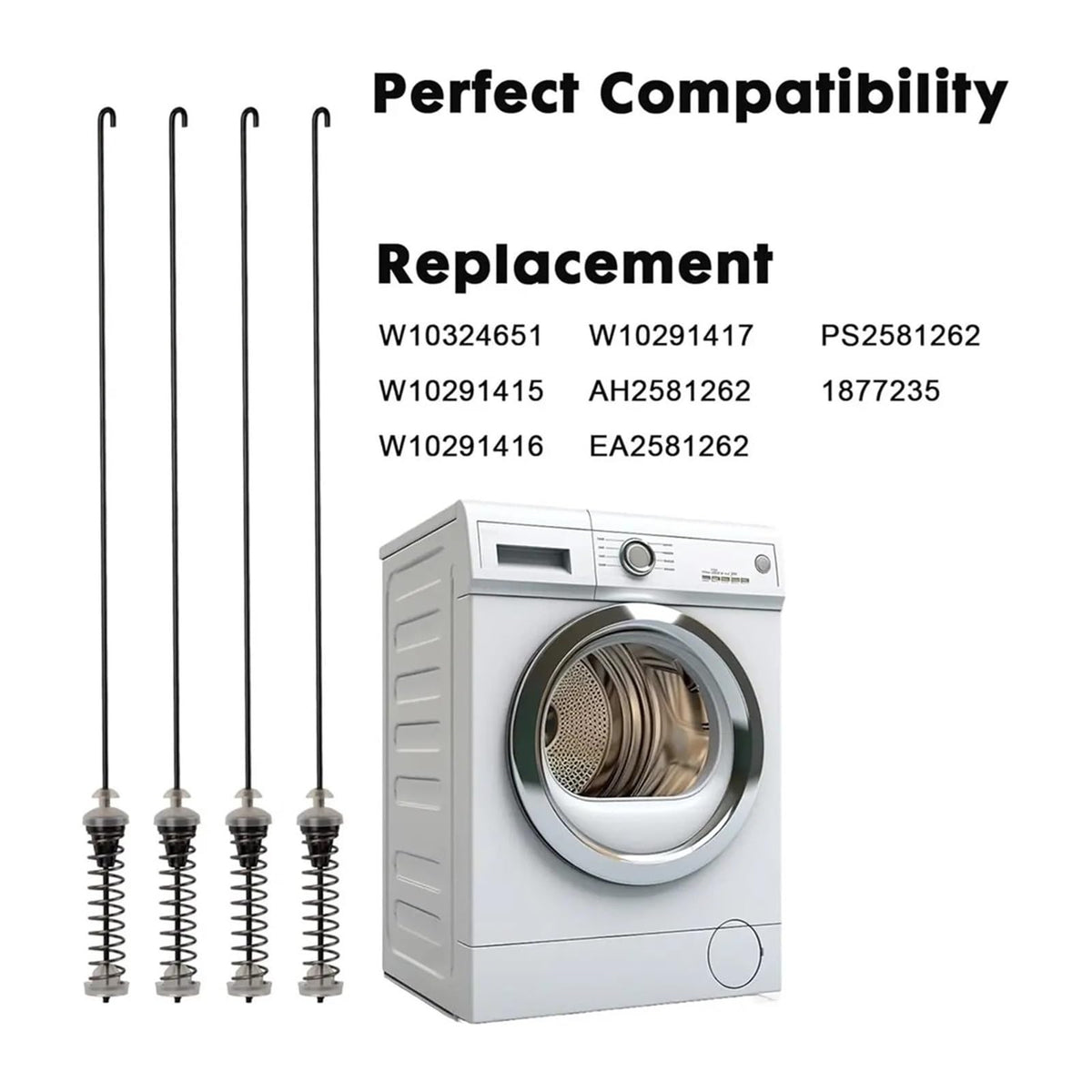 Washer Drum Suspension Rod W11217817 Damper,Compatible For Maytag