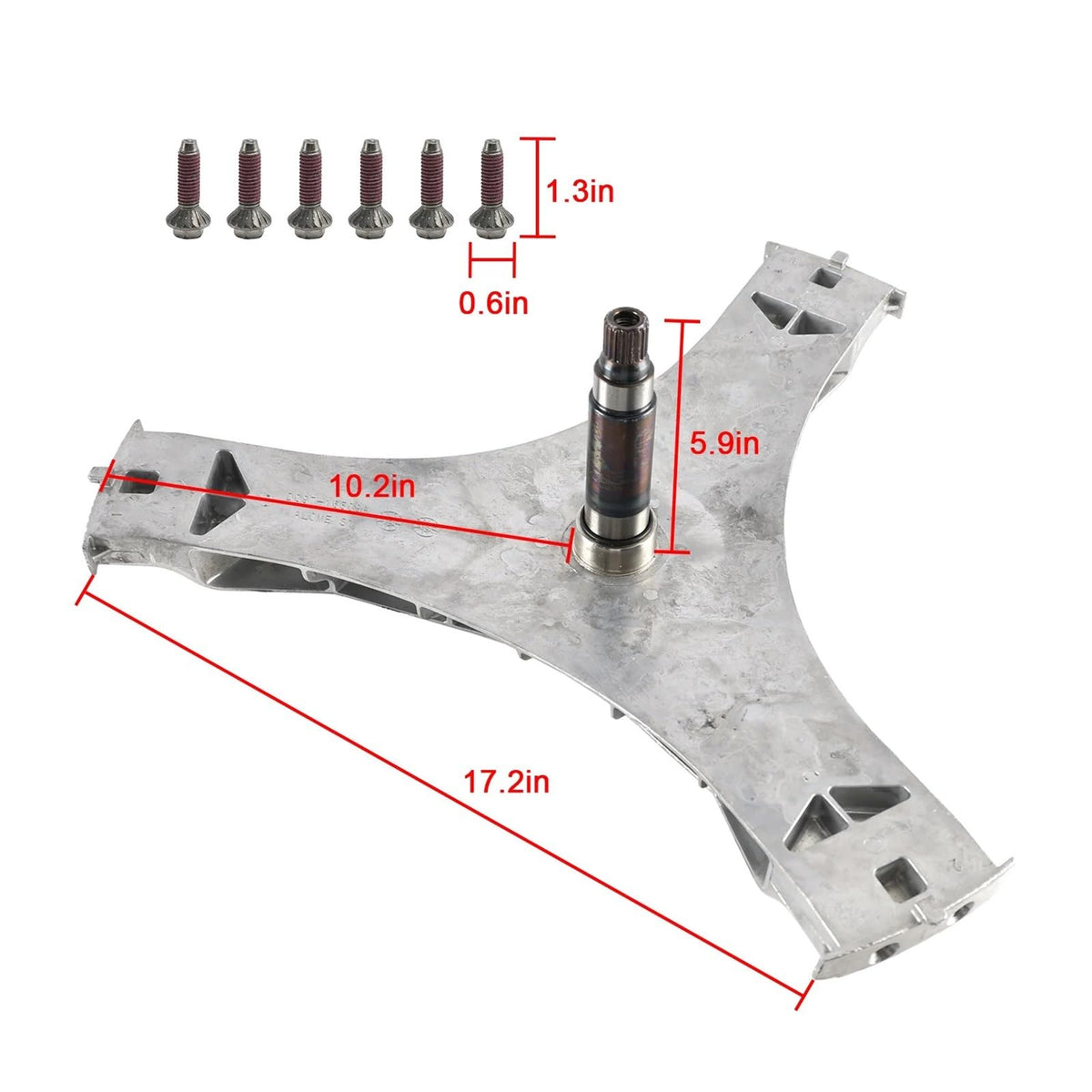 Washer Flange Shaft Assembly | Compatible With Samsung DC97-16509B DC60-40137A DC69-00804A