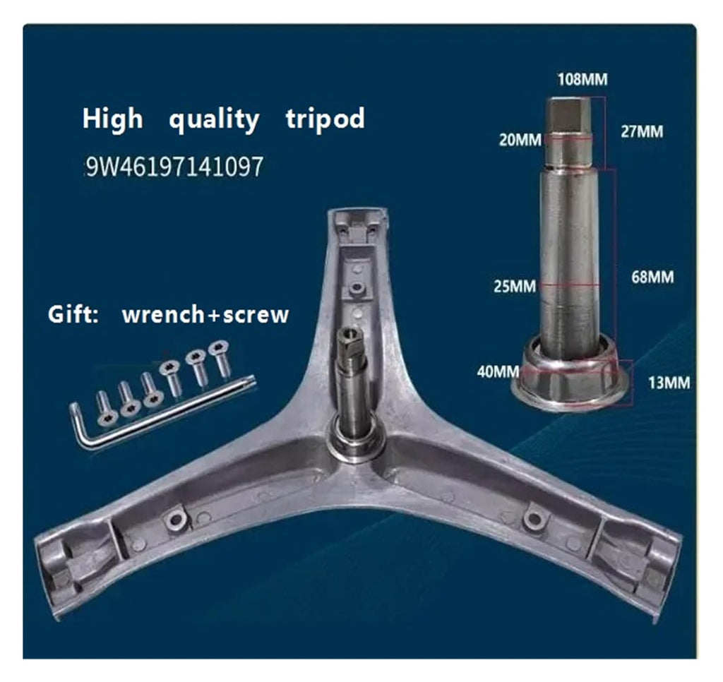 Tripod Triangular Bracket | Compatible With Sanyo Whirlpool Di Du Drum Washing Machine Sturdy Precision Fit Replacement Parts