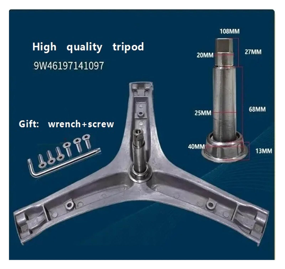 Tripod Triangular Bracket | Compatible With Sanyo Whirlpool Di Du Drum Washing Machine Sturdy Precision Fit Replacement Parts