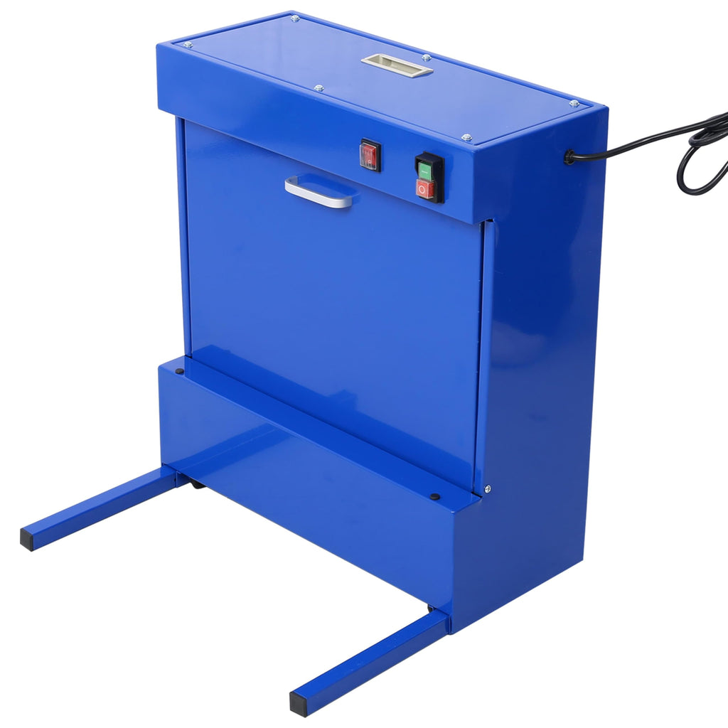 Micro Wall-Mounted Cleaner with 14L Tank Capacity Bench Part Cleaner Heavy-Duty Steel Construction and Flexible Cleaning Hose Head Blue