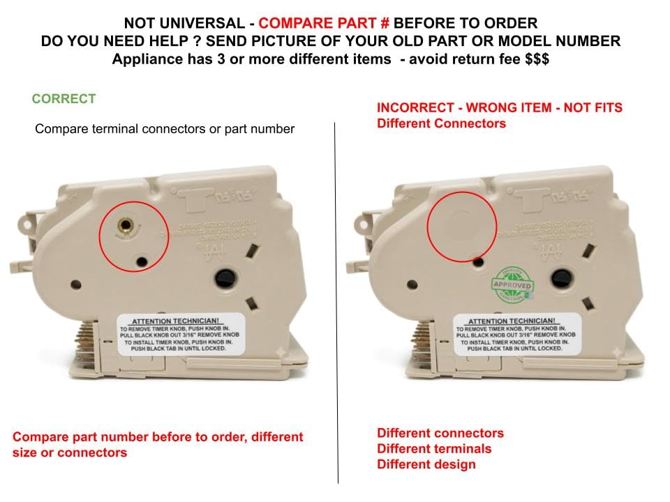 AWP47351 PD00003565 CKD953317X compatible with Whirlpool Washer Timer fits old number AWP47351 PD00003565