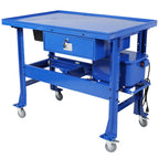 Premium Tear Down Table and 3.5 Gallon Mobile Part Washer, Cabinet Parts Washer with 110v Pump, Drawer and Drain Tray, Blue Color