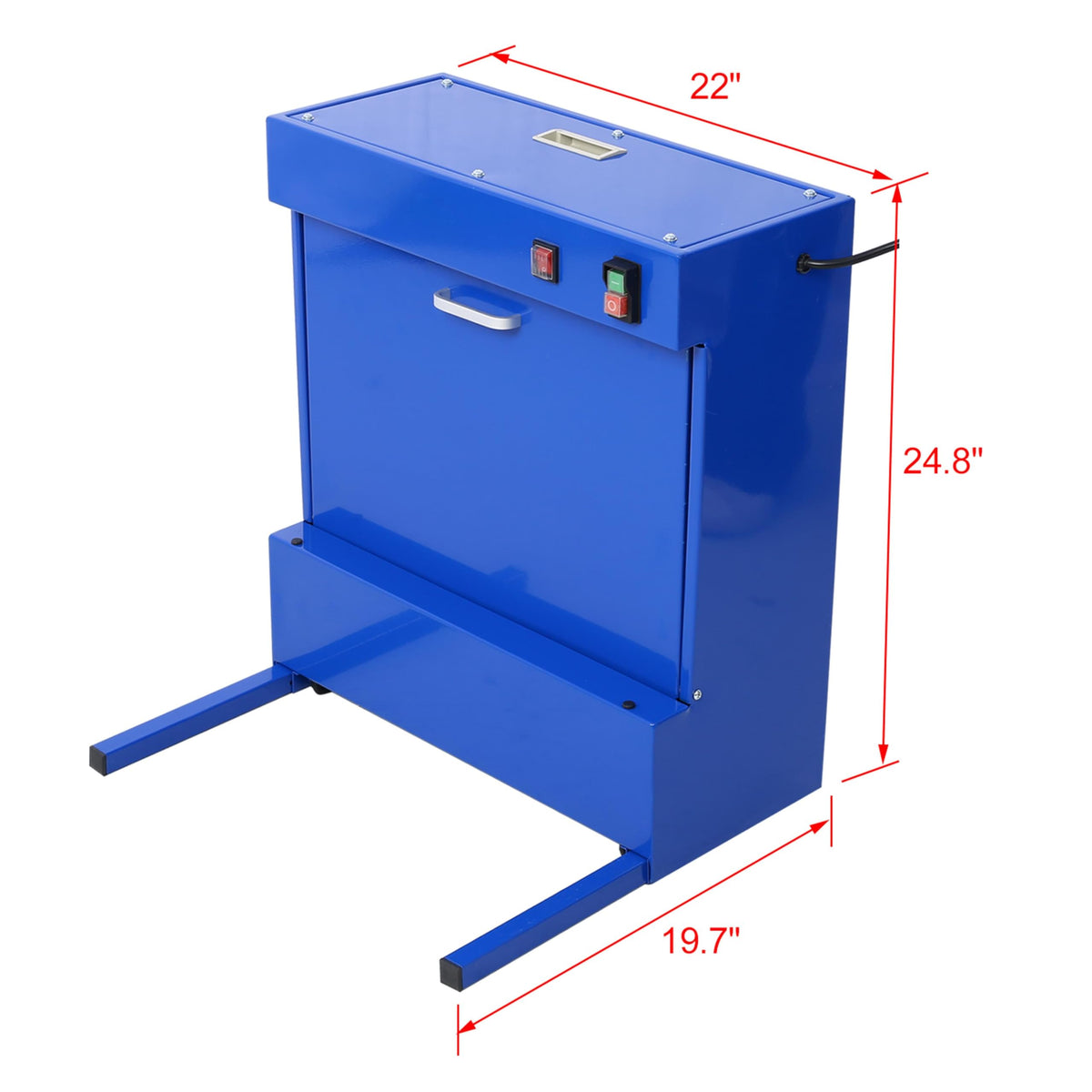 Micro Wall-Mounted Cleaner with 14L Tank Capacity Bench Part Cleaner Heavy-Duty Steel Construction and Flexible Cleaning Hose Head Blue