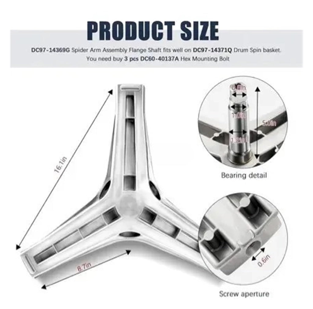 Front Load Washer Tripod DC97-14369G Sturdy Solid Structure Spare Parts With Precise Dimension For Direct Installation