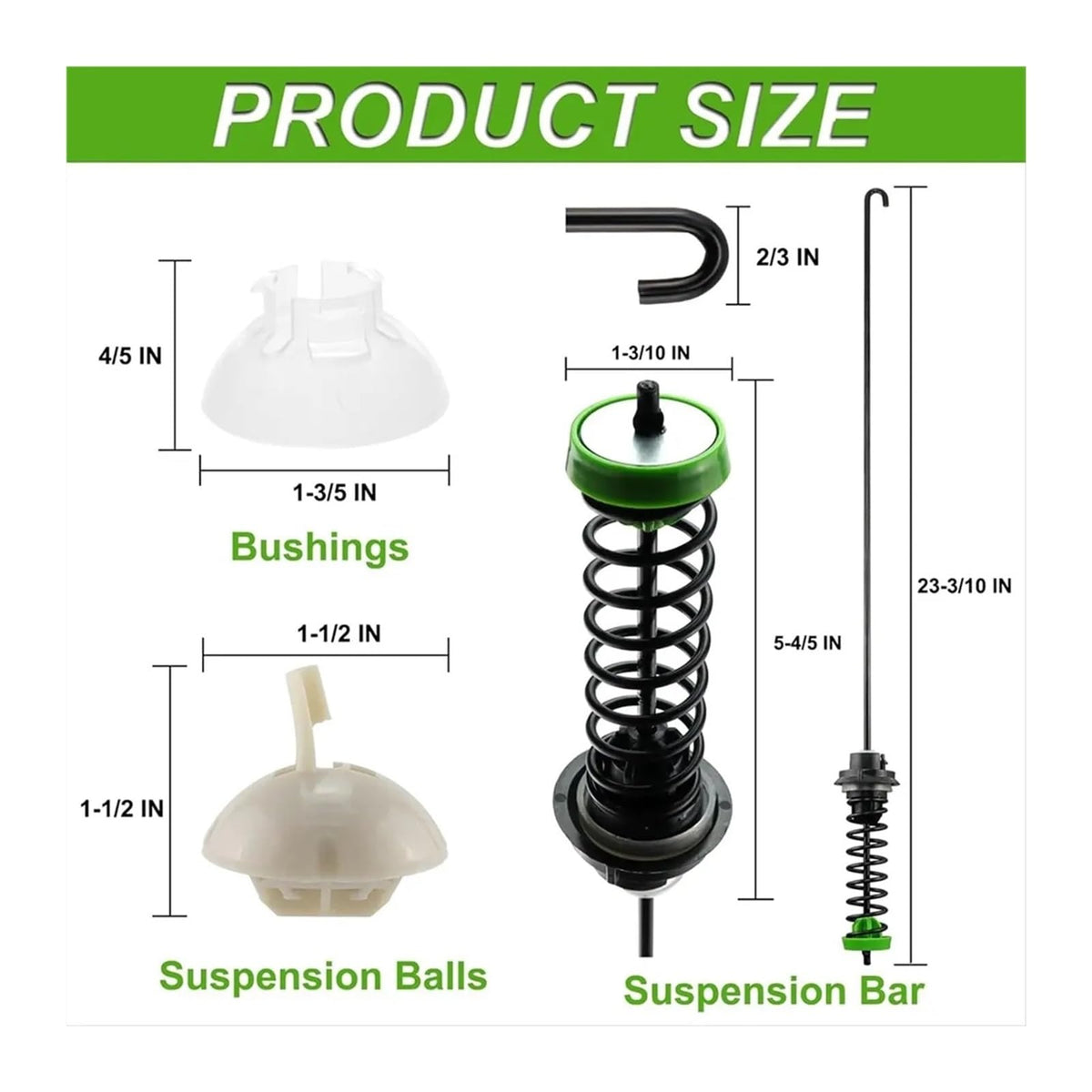 Washer Suspension Rod Kit, W11130362, 11022352510