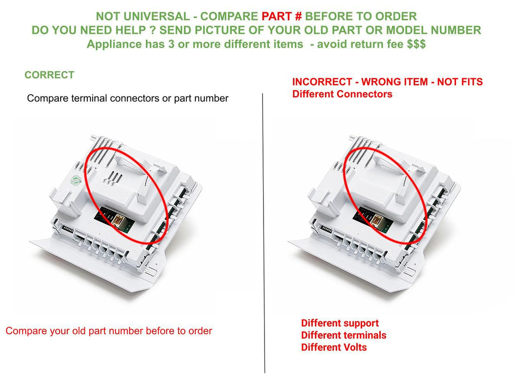 W10160252 W10205839 W10205839R CKD525351X compatible with Whirlpool Washer Electronic Control Board fits old number W10160252 W10205839 W10205839R