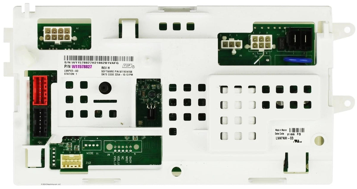 W11578827 for Whirlpool Washer Control Board WTW4950HW3 WTW4955HW3