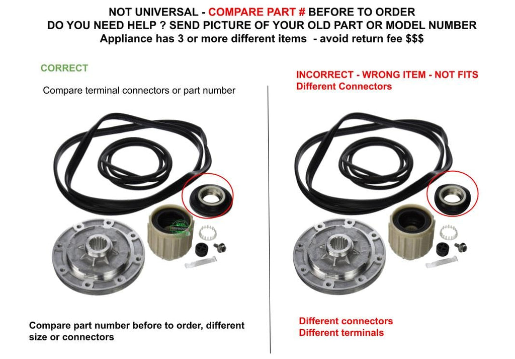 EAP2174602 PS2174602 AP2405464 CKD405464X Compatible with Amana Washer Hub and Seal Kit (Basket Hub & Tub Seal) fits Old Number EAP2174602 PS2174602 AP2405464