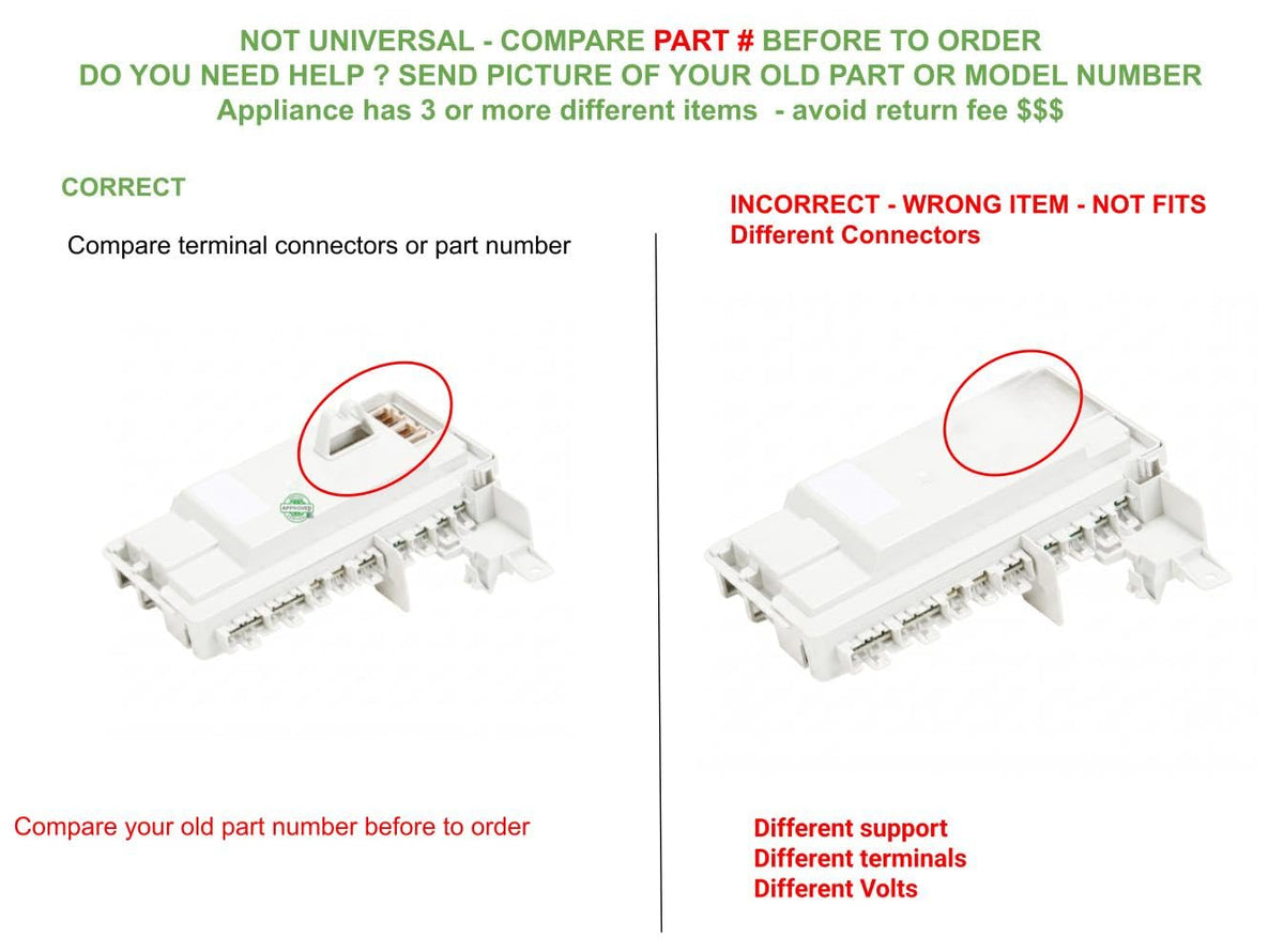 1454553 AP6015884 EAP11749165 CKD156258X compatible with Kenmore/Sears Washer Whirlpool Control Board fits old number 1454553 AP6015884 EAP11749165