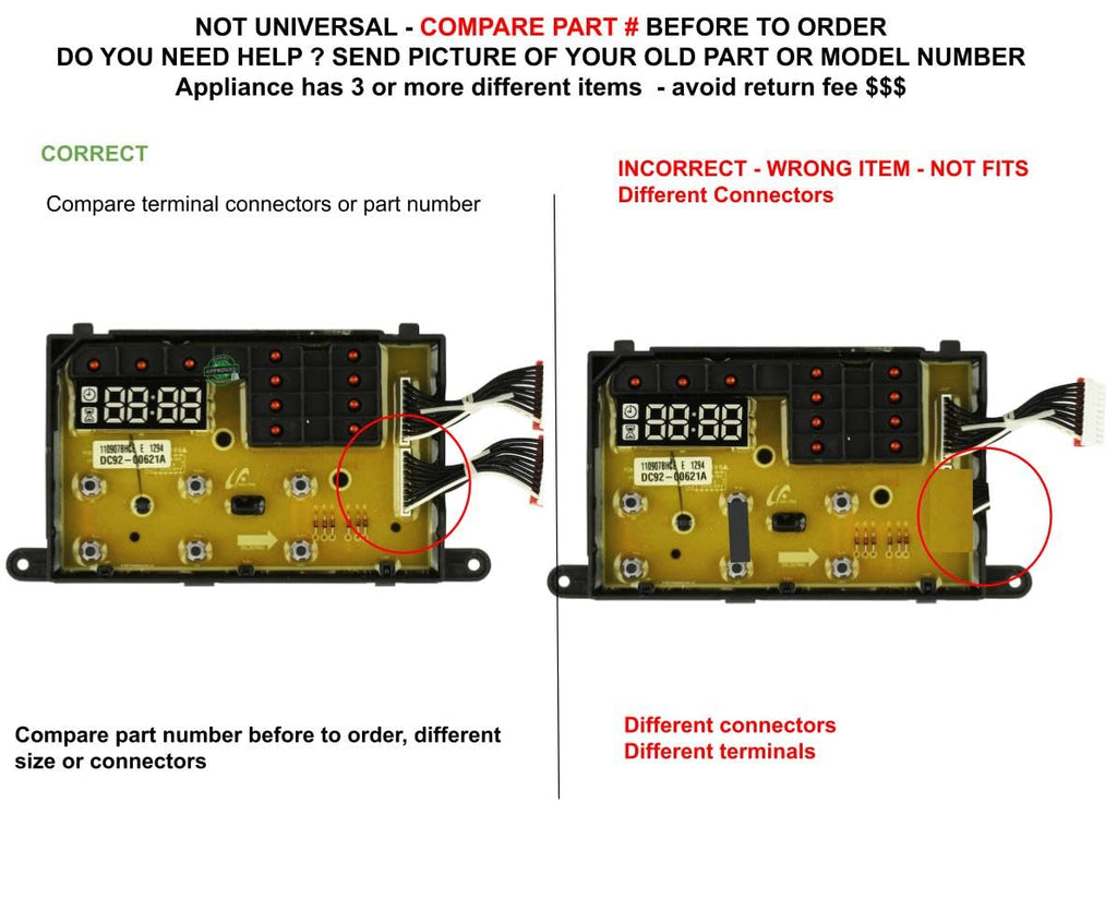 3282561 CKD282561X compatible with Samsung Washer Sub-Display Pcb Assembly fits old number 3282561