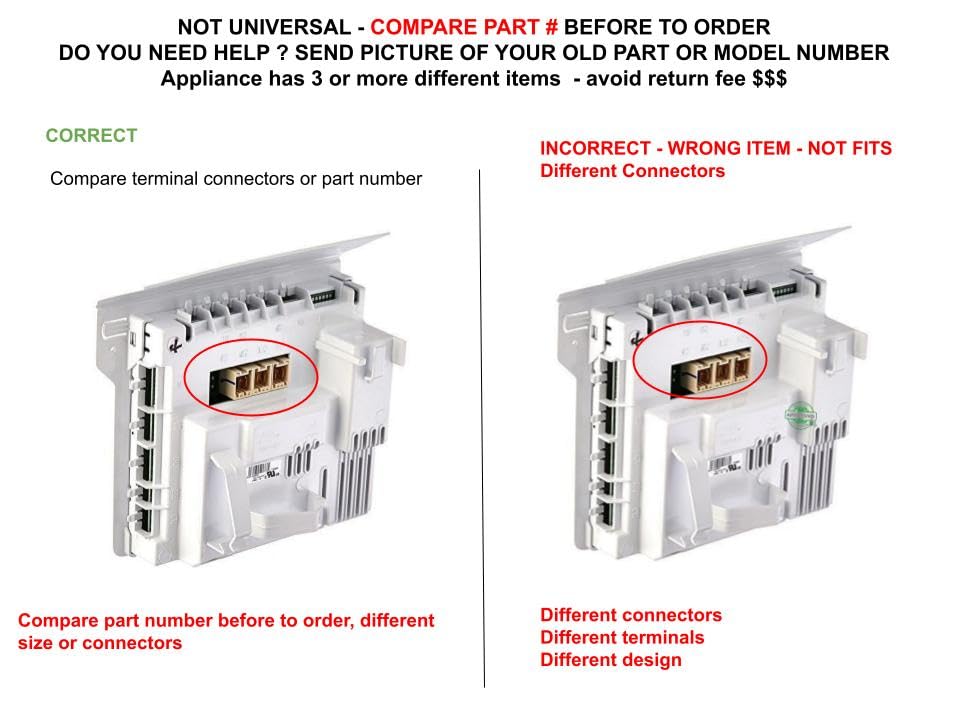 W10160252 W10205839 W10205839R CKD525351X compatible with Whirlpool Washer Electronic Control Board fits old number W10160252 W10205839 W10205839R