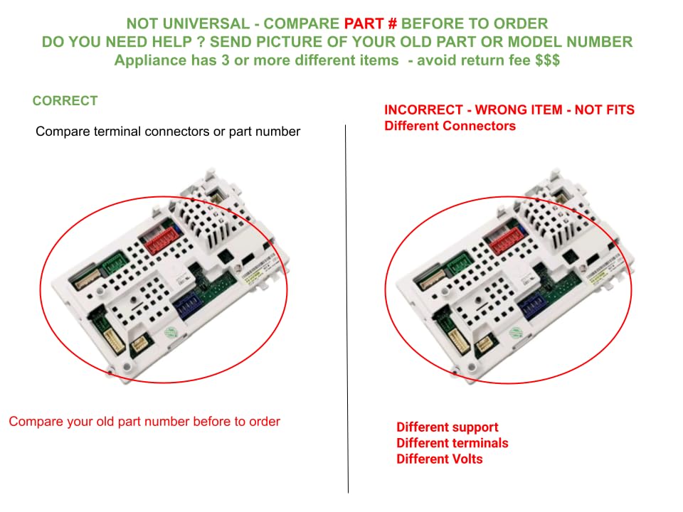 3436821, W10735116 CKD735116X compatible with Maytag Washer Electronic Control Board fits old model number 3436821, W10735116
