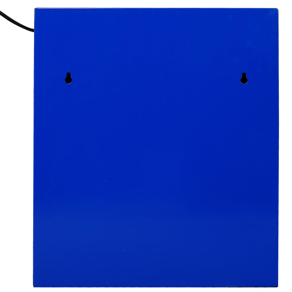 Micro Wall-Mounted Cleaner with 14L Tank Capacity Bench Part Cleaner Heavy-Duty Steel Construction and Flexible Cleaning Hose Head Blue