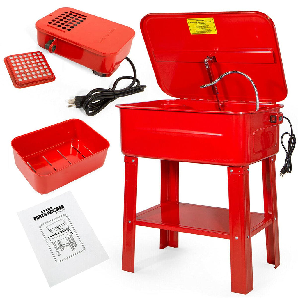 20 Gallon Automotive Parts Washer Cleaner Heavy Duty Electric Solvent Pump,Jikkolumlukka