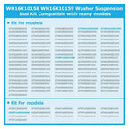 4PCS WH16X10158 Washer Suspension Rod Set