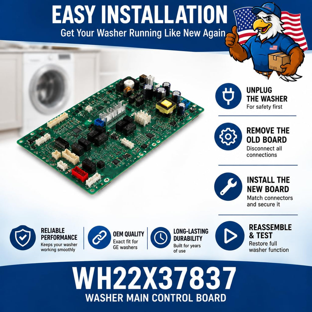 WH22X37837 OEM GE Washer Main Control Board with Instructions by USDirect