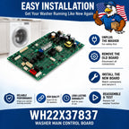 WH22X37837 OEM GE Washer Main Control Board with Instructions by USDirect