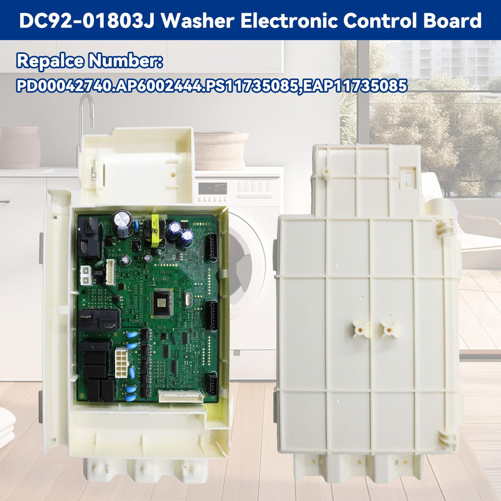 DC92-01803J Washer Control Board for Samsung WF45K6500AV/A2-00, WF45K6500AW/A2-00 Models Washer Electronic Control Board, Replace Number PD00042740, AP6002444, PS11735085, EAP11735085