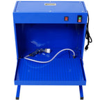 Micro Wall-Mounted Cleaner with 14L Tank Capacity Bench Part Cleaner Heavy-Duty Steel Construction and Flexible Cleaning Hose Head Blue