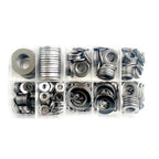 580Pcs/Box M2 M3 M5 M6 M8 M10 M12 Stainless Steel Ultra Thin Flat Washer Adjusting Shim Plain Gasket Assortment Kit Box DIN988(5 BOXES)
