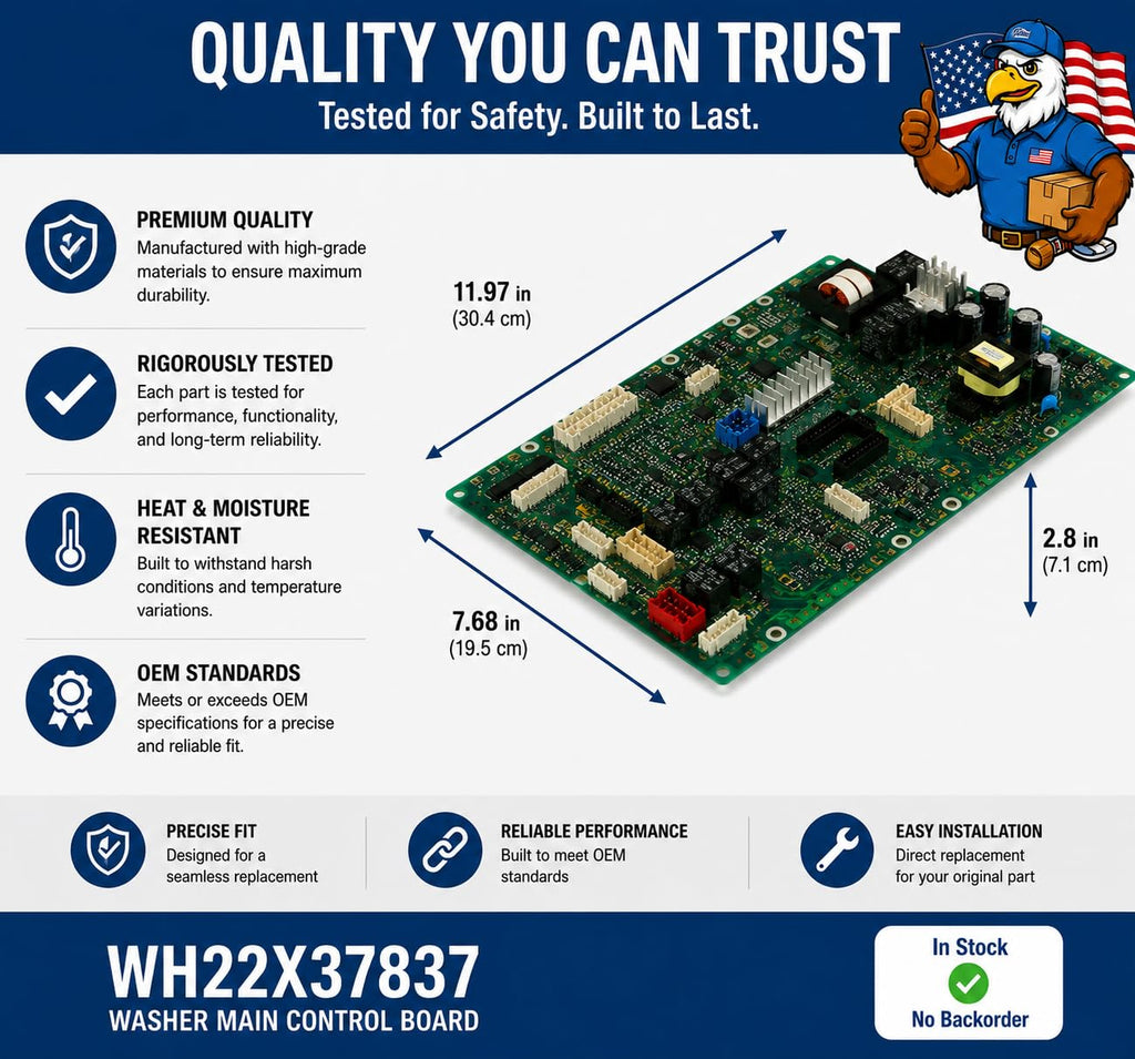 WH22X37837 OEM GE Washer Main Control Board with Instructions by USDirect