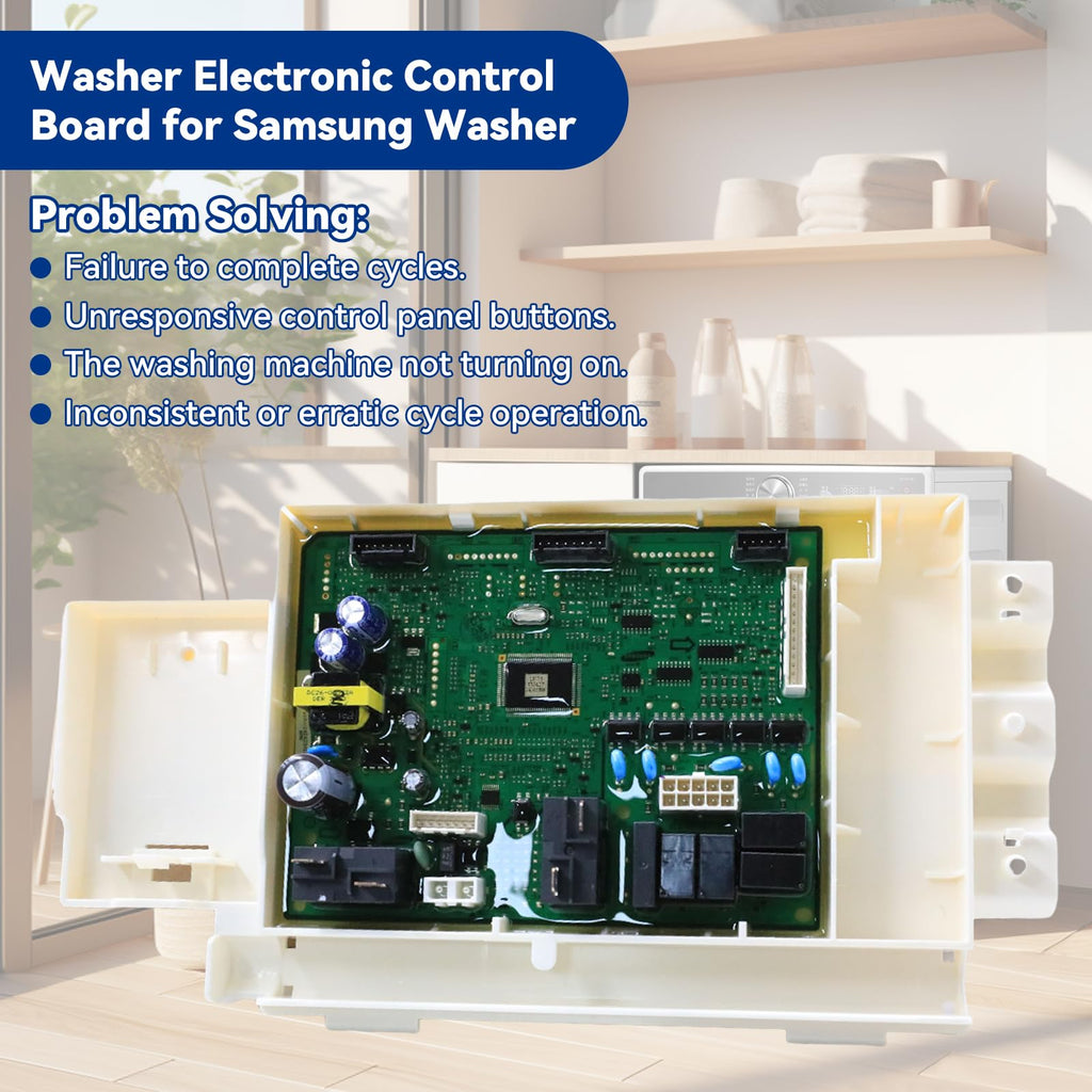 DC92-01803J Washer Control Board for Samsung WF45K6500AV/A2-00, WF45K6500AW/A2-00 Models Washer Electronic Control Board, Replace Number PD00042740, AP6002444, PS11735085, EAP11735085