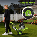 Commercial 4000PSI 4GPM 212CC 7.0HP Gas Pressure Washer, 9" Wheels Professional Gas Power Washer with 5 Nozzle 25FT Hose 1L Foam Bottle for Home Fence Driveway Yard (EPA/CARB/ETL Compliant), Green