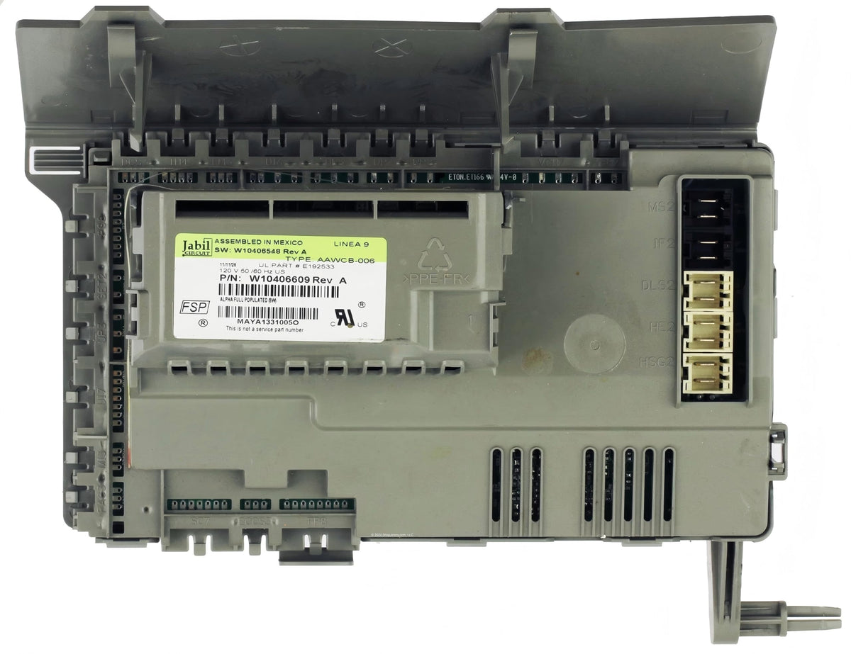 W10406609 for Whirlpool Washer Main Control Board